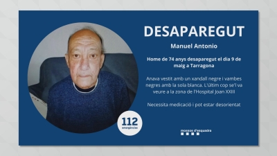 Busquen un home desaparegut a Tarragona