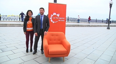 Ciutadans tanca la precampanya a Tarragona amb un sofà taronja obert a la participació