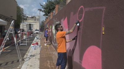 El Museu de Valls surt al carrer a través del grafiti