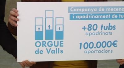 La campanya per l&#039;orgue de Sant Joan de Valls supera els 100.000 euros