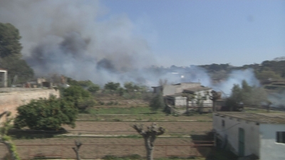 Incendi a la zona d&#039;hortes de Valls