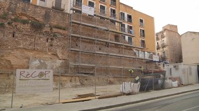 Inici dels treballs de recuperació  a la muralla de Sant Antoni de Valls