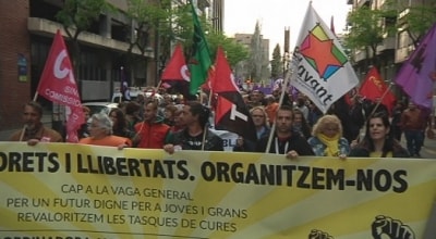 La coordinadora anticapitalista es manifesta per l&#039;1 de maig
